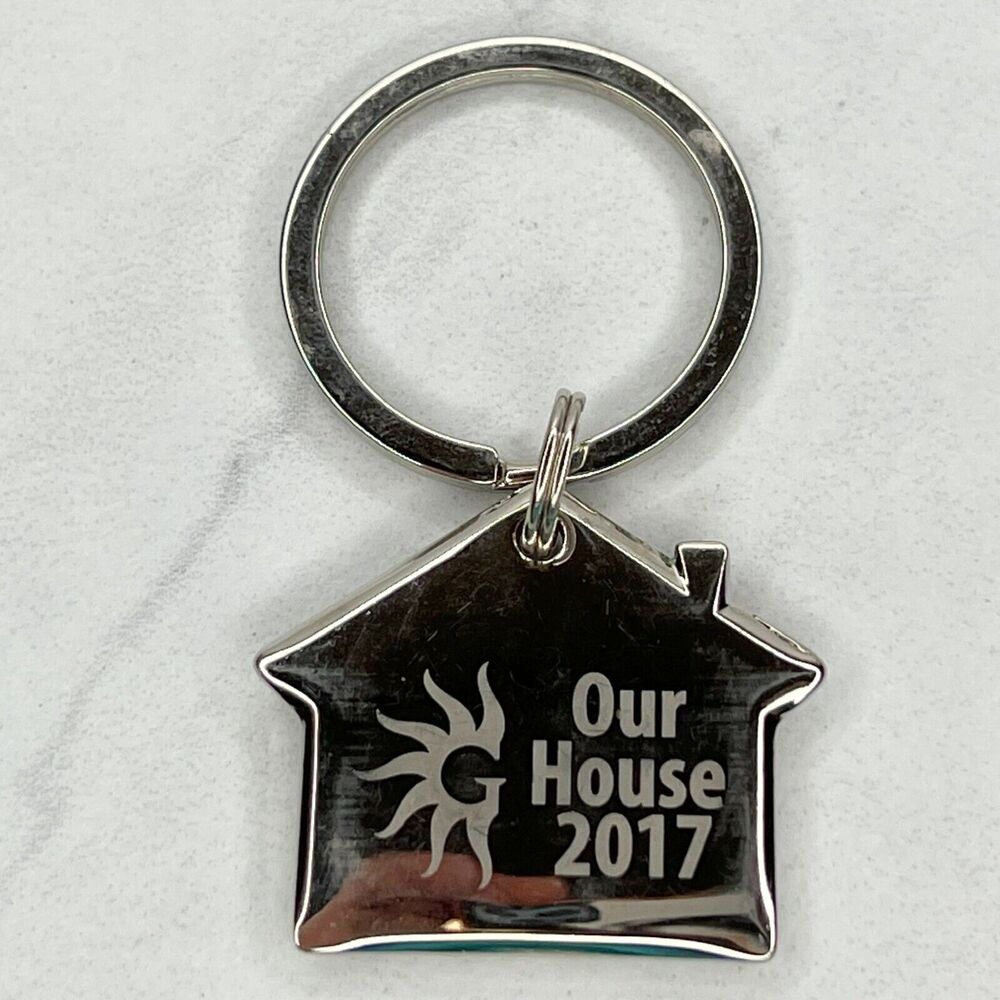 Silver Tone 2017 Our House Home Keychain Keyring